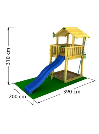 Игровая площадка Джунгли Шалет с горкой Игровая площадка Джунгли Шалет с горкой